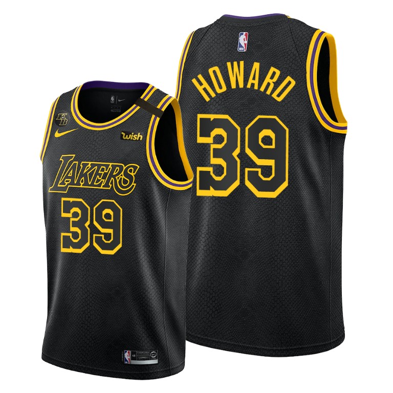 Men's Los Angeles Lakers Dwight Howard #39 NBA 2020 Honors Kobe Inspired City Mamba Week Black Basketball Jersey USR7583UL